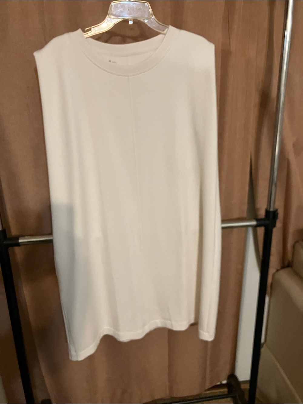 Lou & Grey Cream Long Sleeve Crewneck Dress - Minimalist Knit